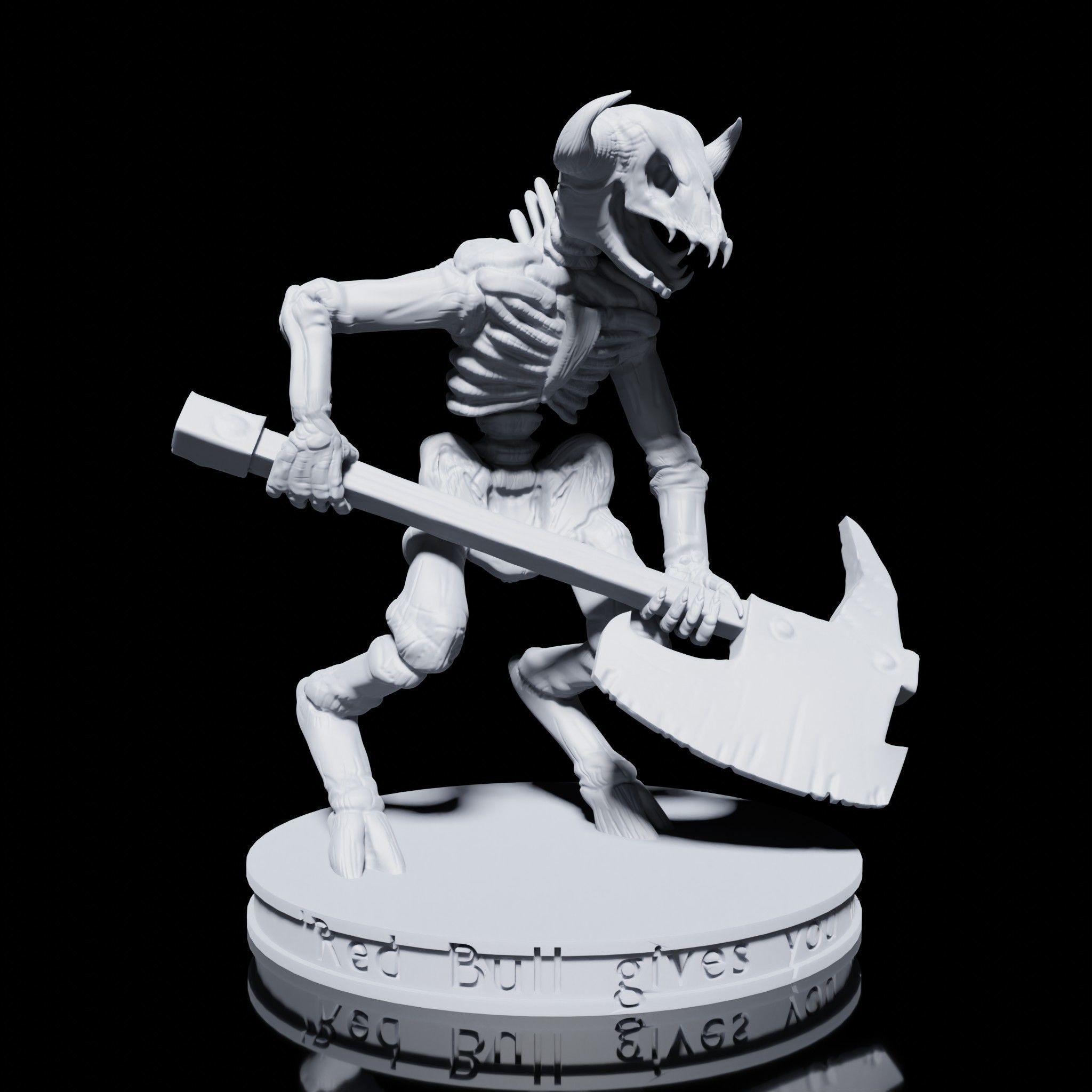 Minotaur Skeleton Miniature Set 3D print model_2