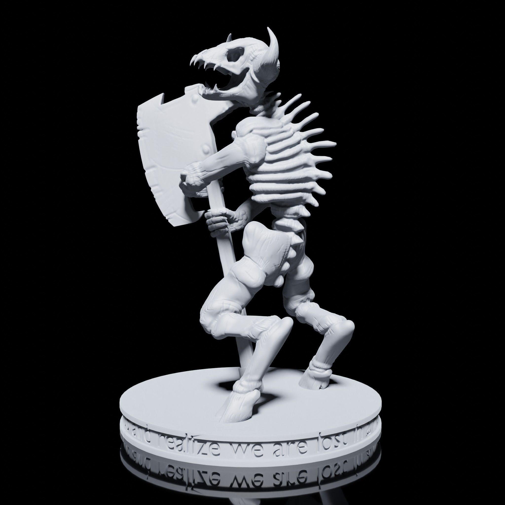 Minotaur Skeleton Miniature Set 3D print model_4