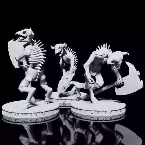 Minotaur Skeleton Miniature Set 3D print model
