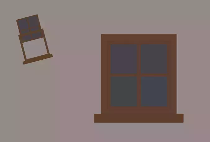 Window Low Poly Low-poly 3D model