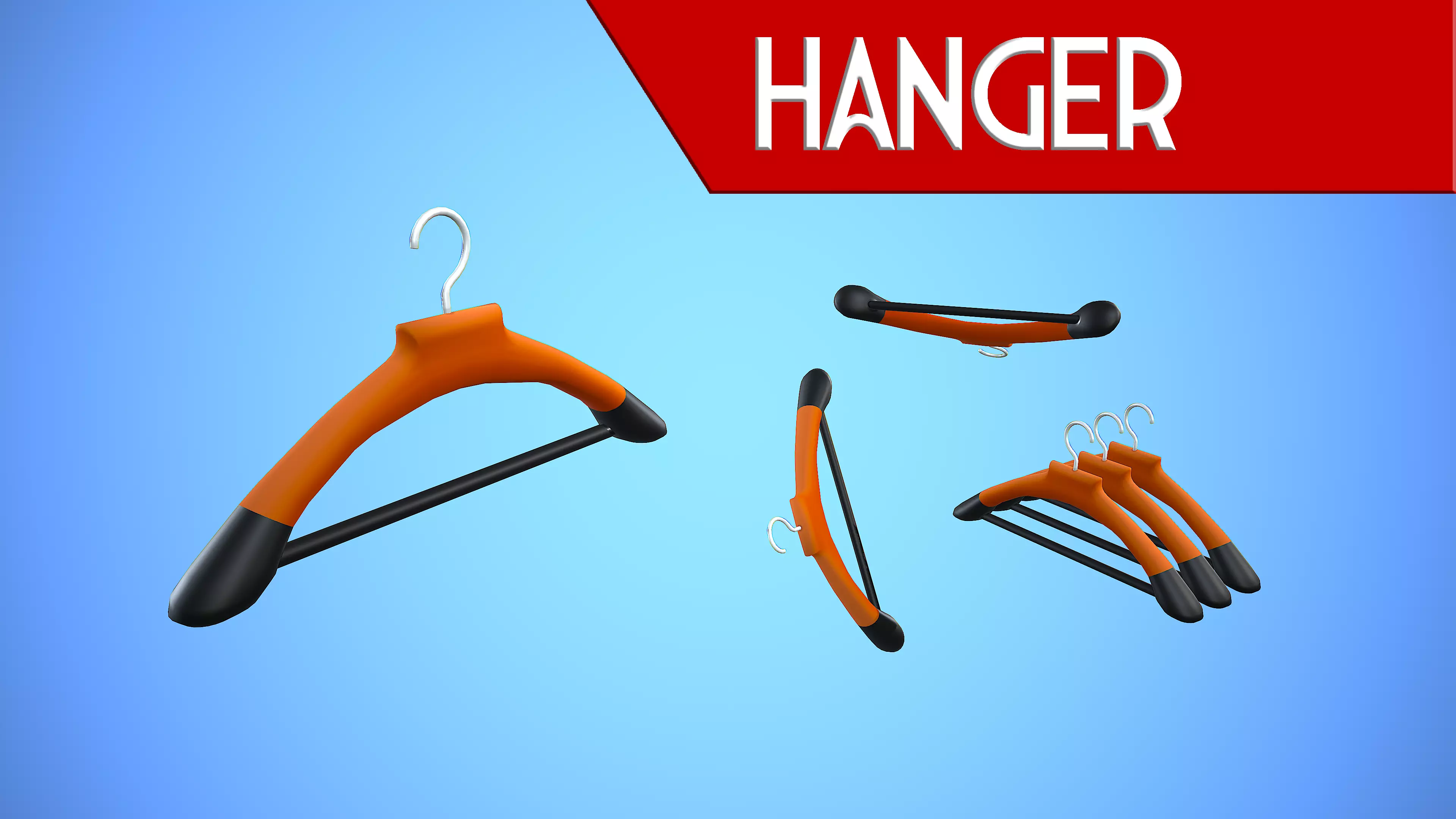 HANGER CARTOON STYLIZED Low-poly 3D model