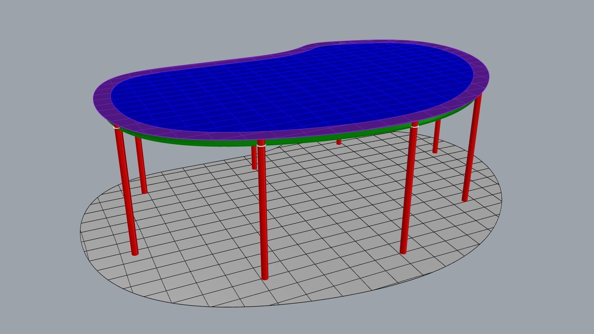 Curved steel-framed building 3D model_5