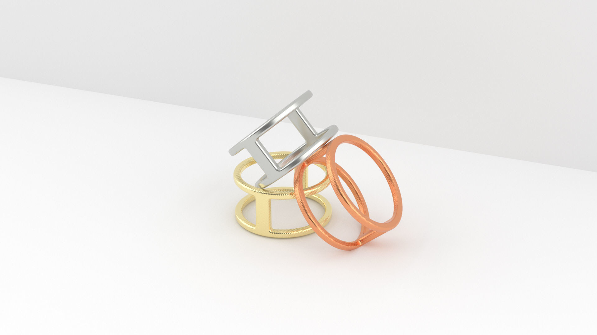 Minimalist ring  3D print model_3