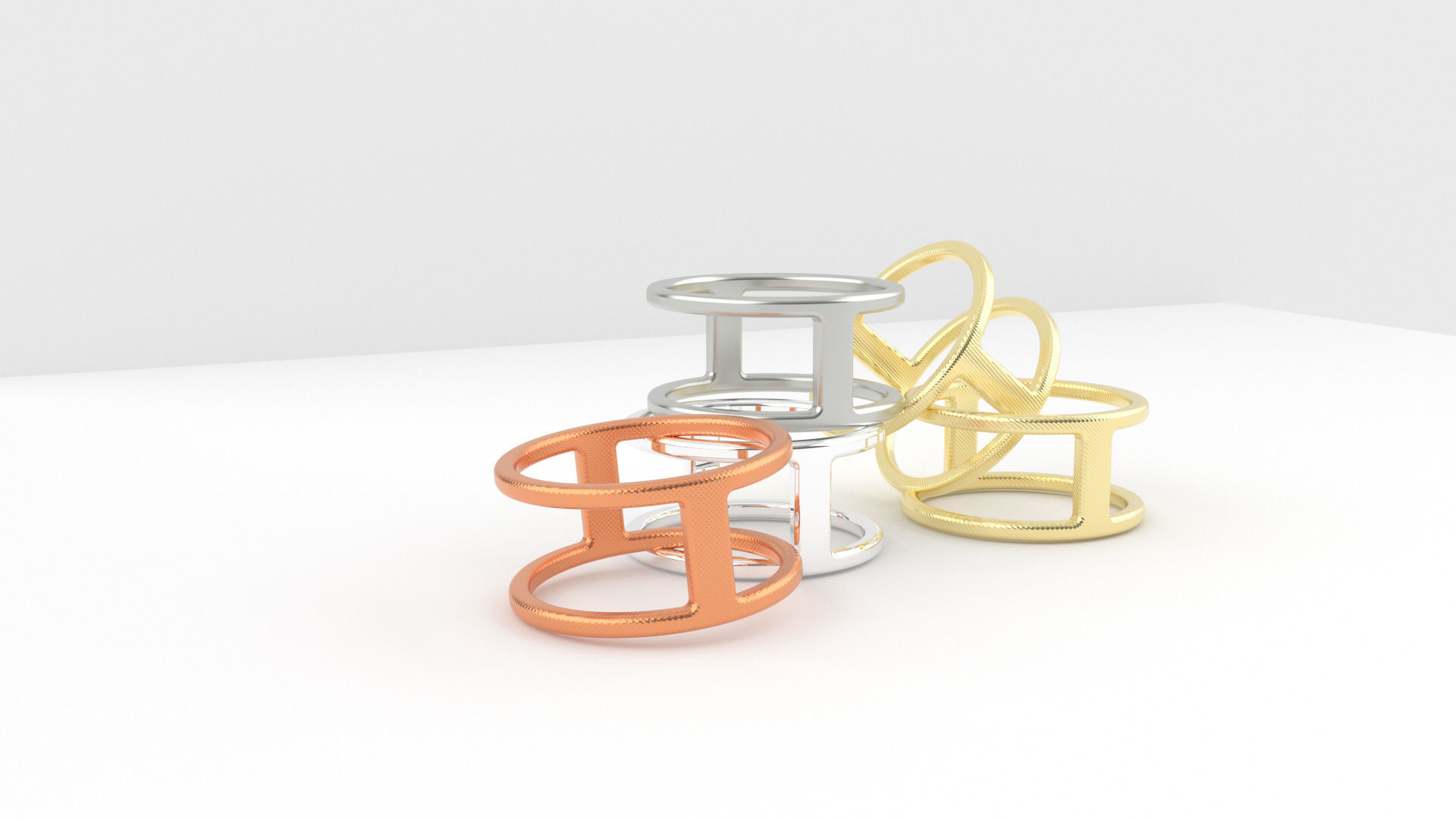 Minimalist ring  3D print model_4