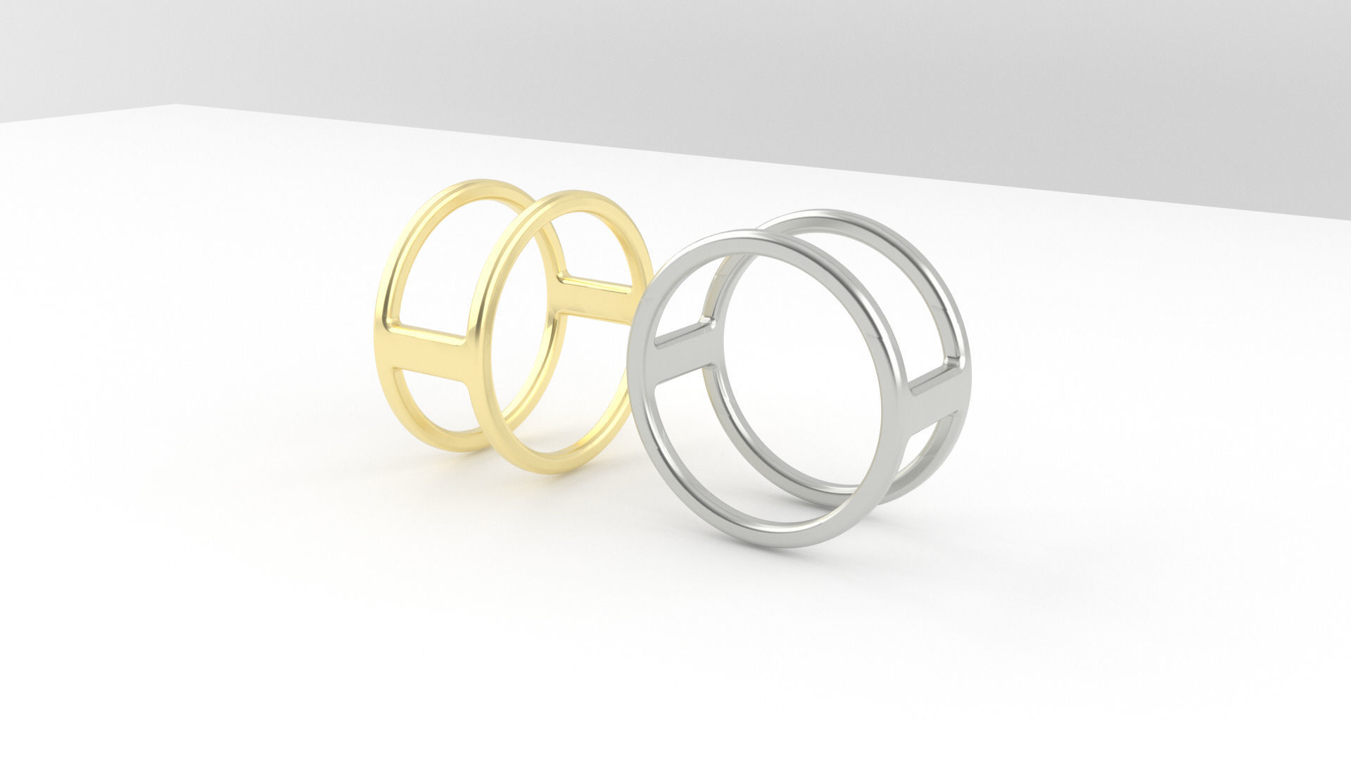 Minimalist ring  3D print model_1