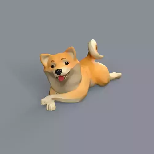 Doggie Shiba-inu 04 statuette 3D print model