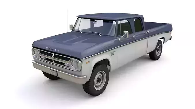 Dodge Power Wagon Crew Cab Truck 1970 3D model