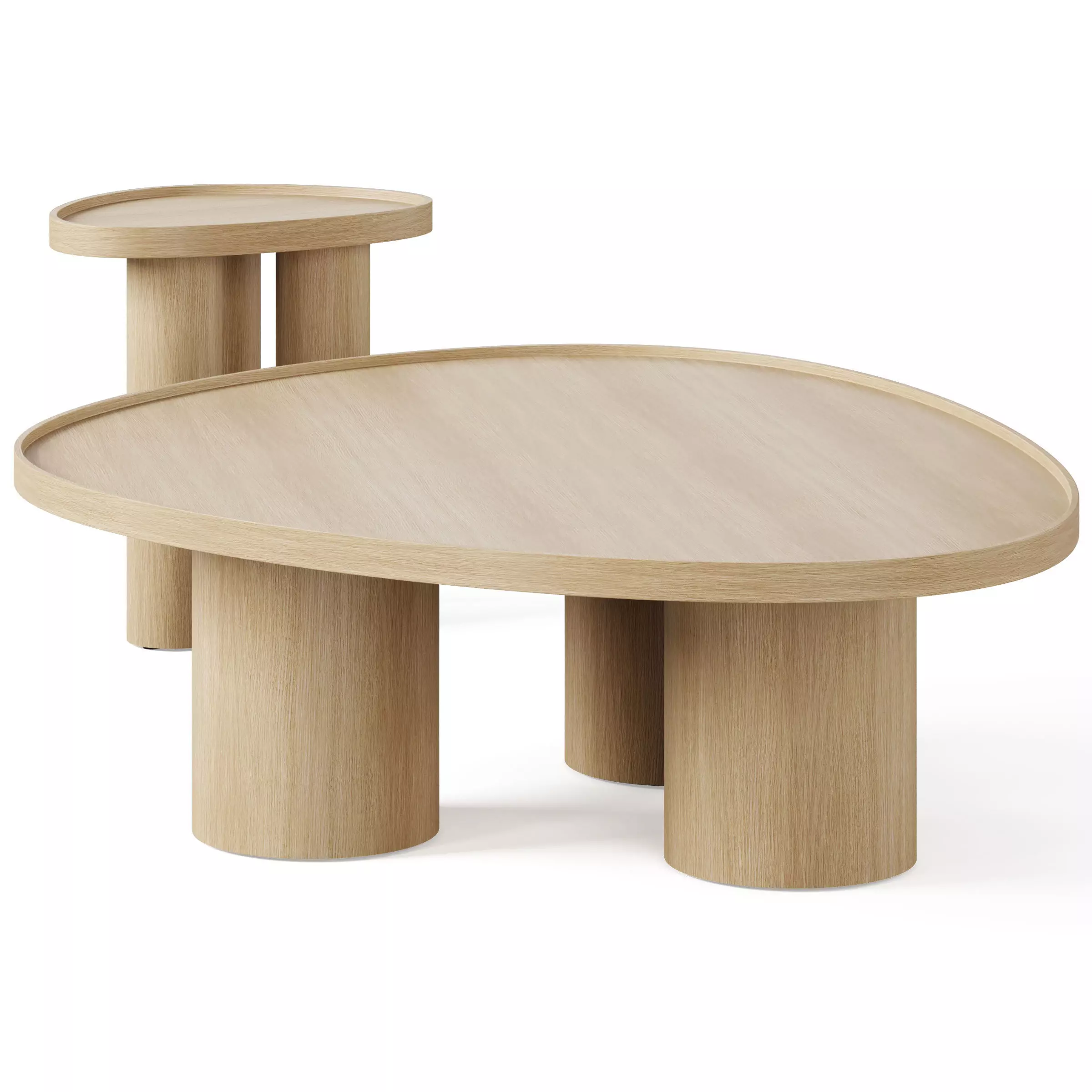 Brasero oak coffee table by LA REDOUTE INTERIEURS 3D model_0