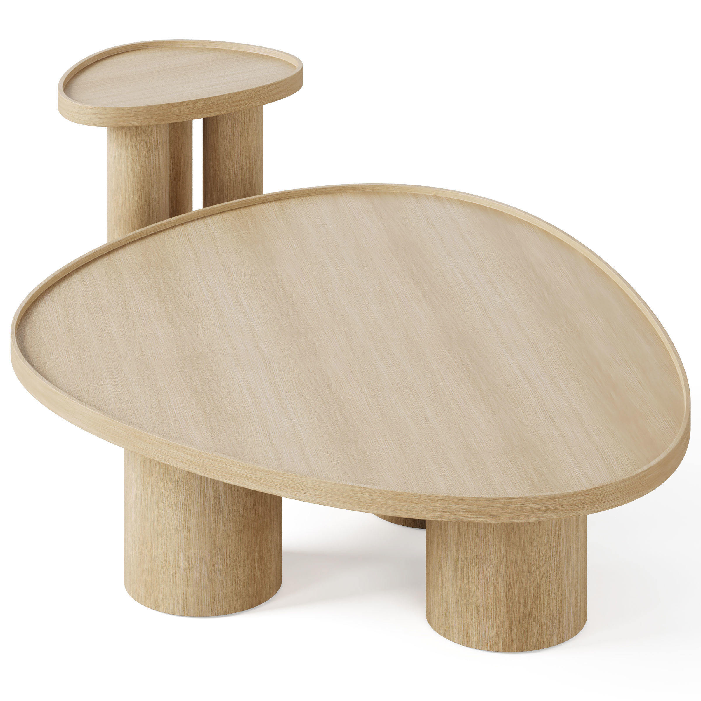 Brasero oak coffee table by LA REDOUTE INTERIEURS 3D model_2
