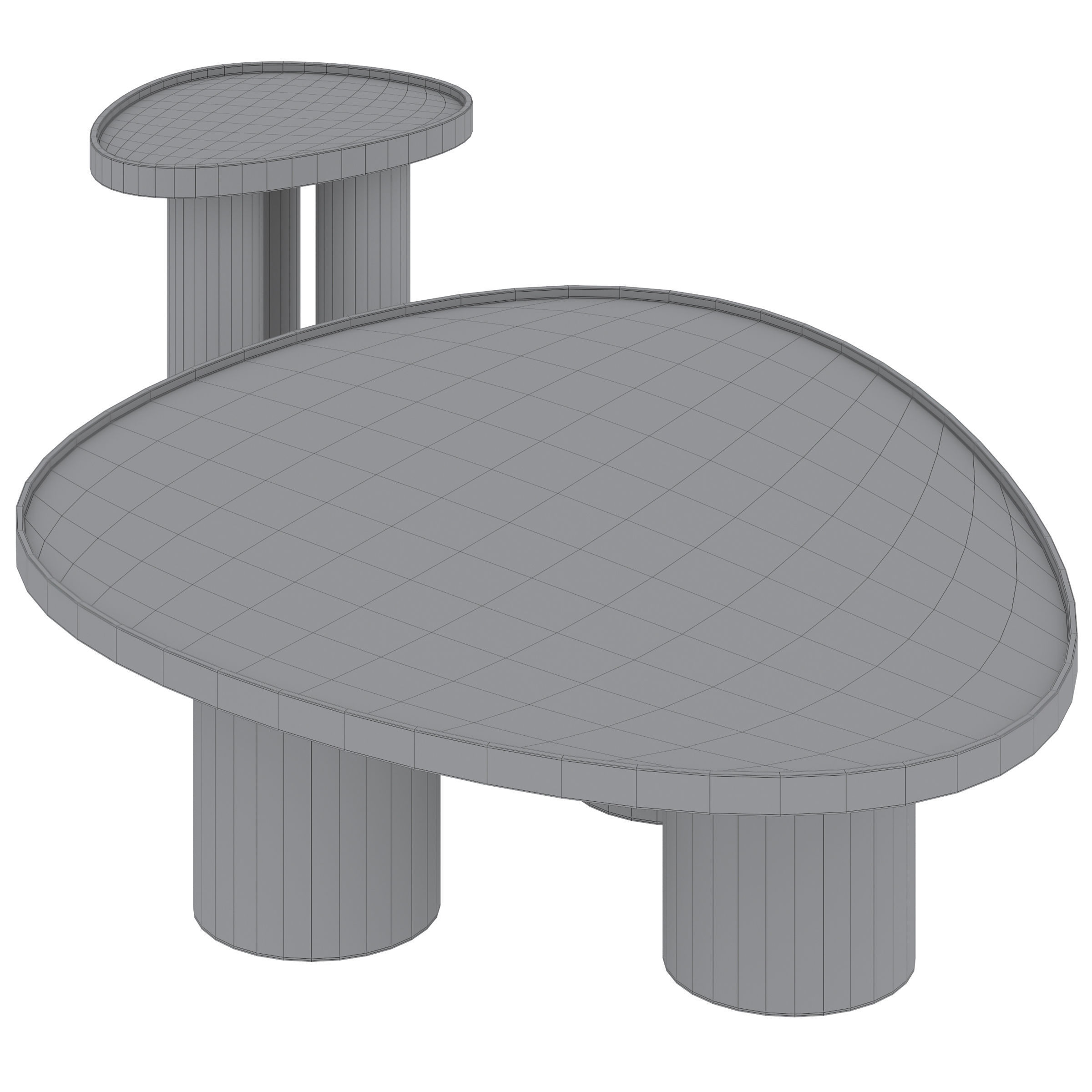 Brasero oak coffee table by LA REDOUTE INTERIEURS 3D model_3