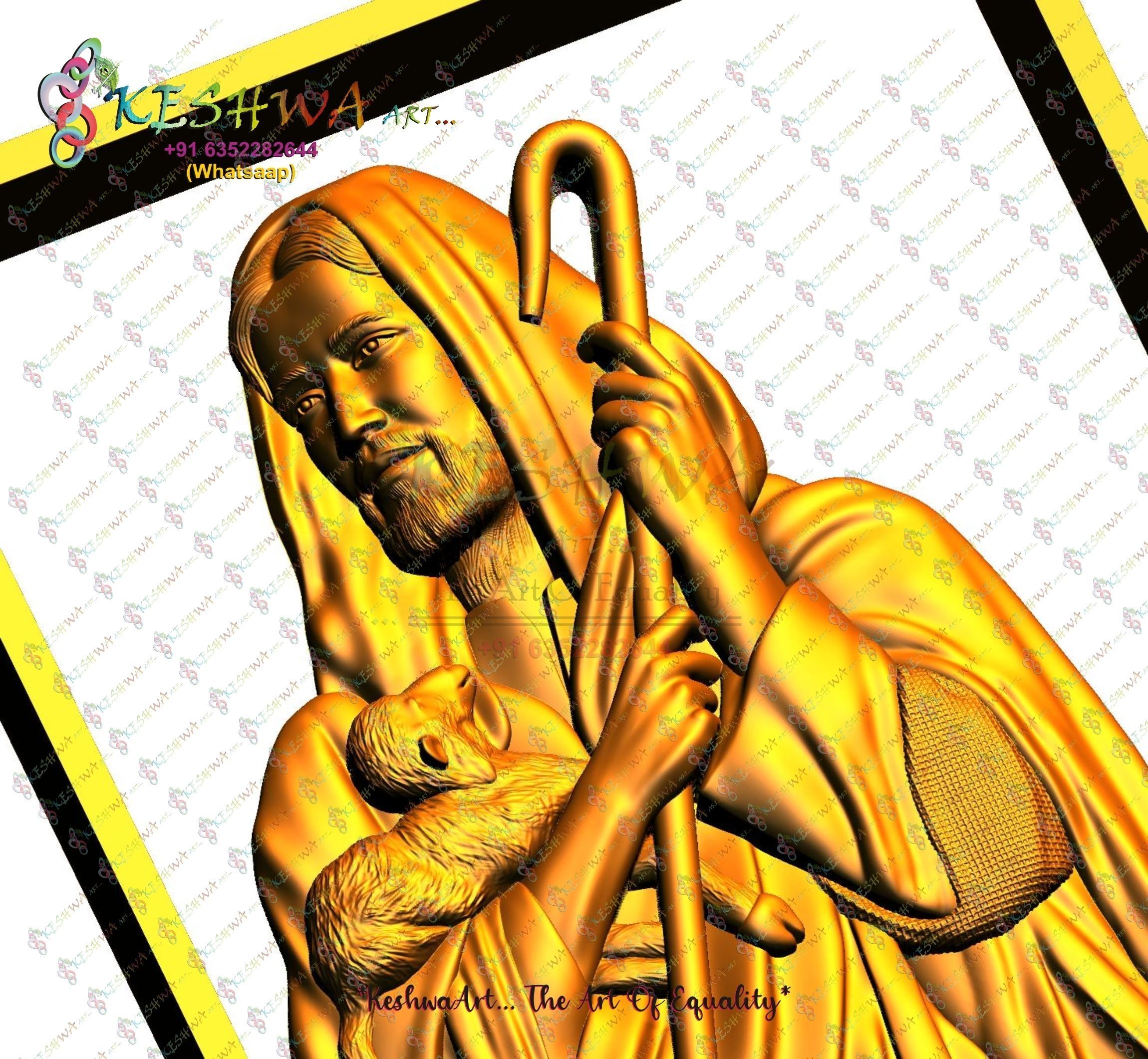 jesus  stl 3D print model_3