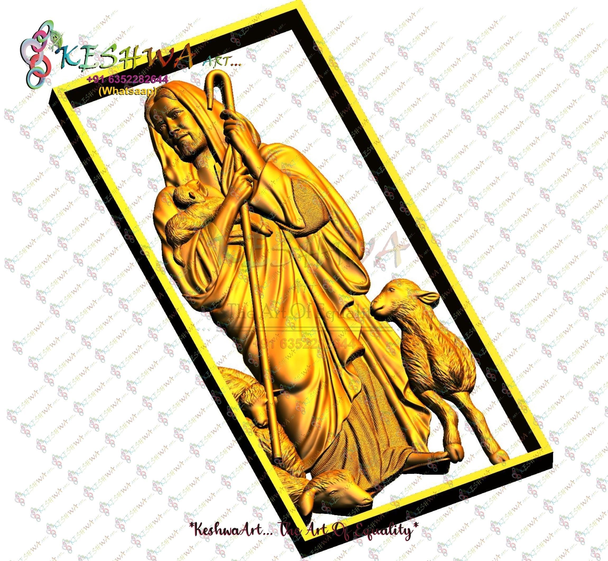 jesus  stl 3D print model_2