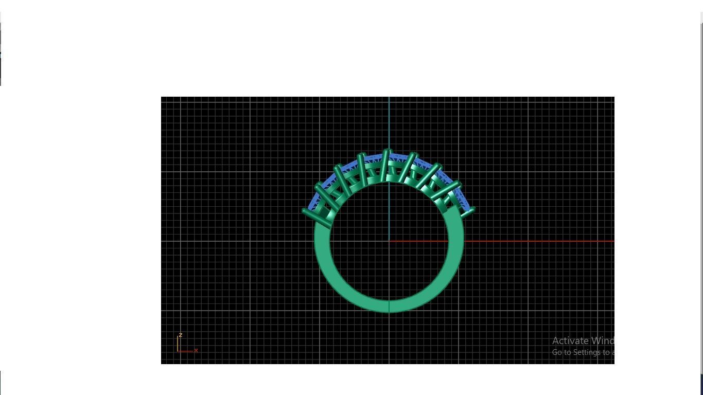 Women ring 3D print model_2