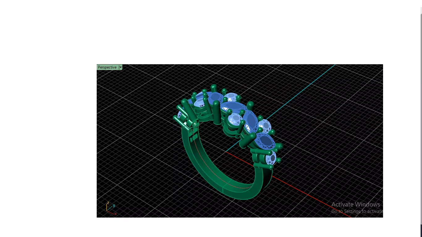 Women ring 3D print model_0