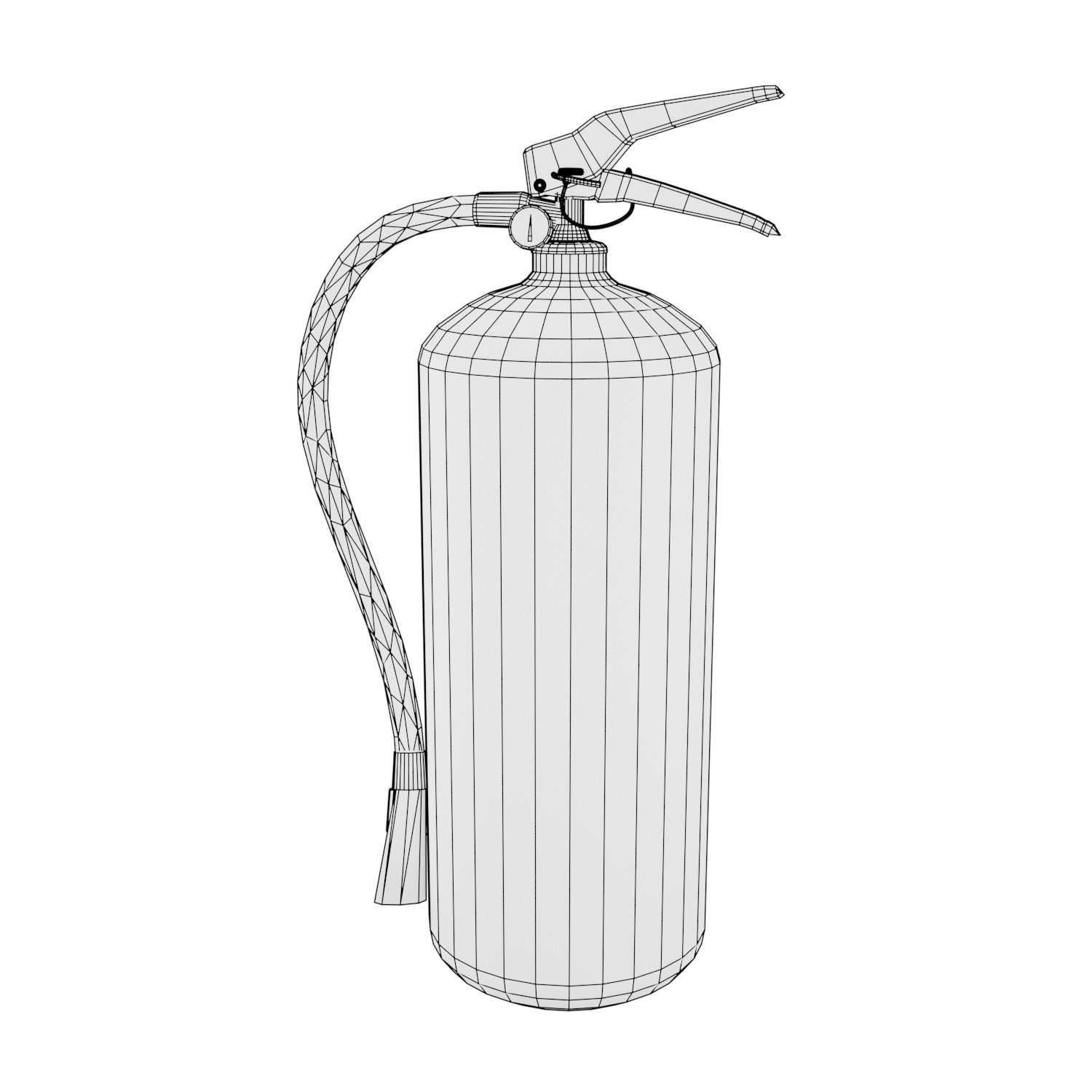 Low poly Fire Extinguisher Free low-poly 3D model_1