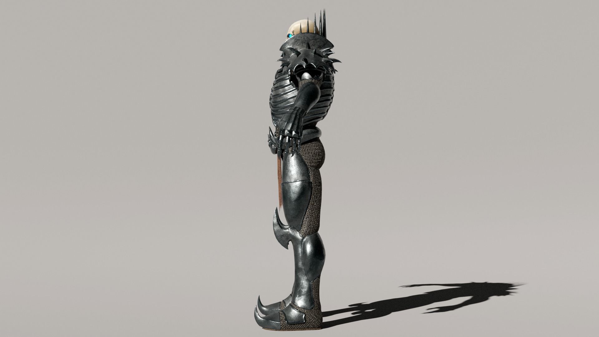 Skull Knight Low-poly 3D model_5