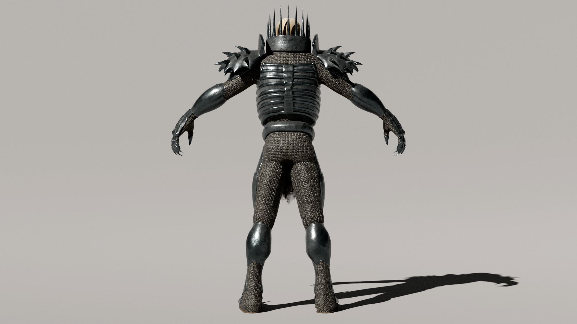 Skull Knight Low-poly 3D model_4