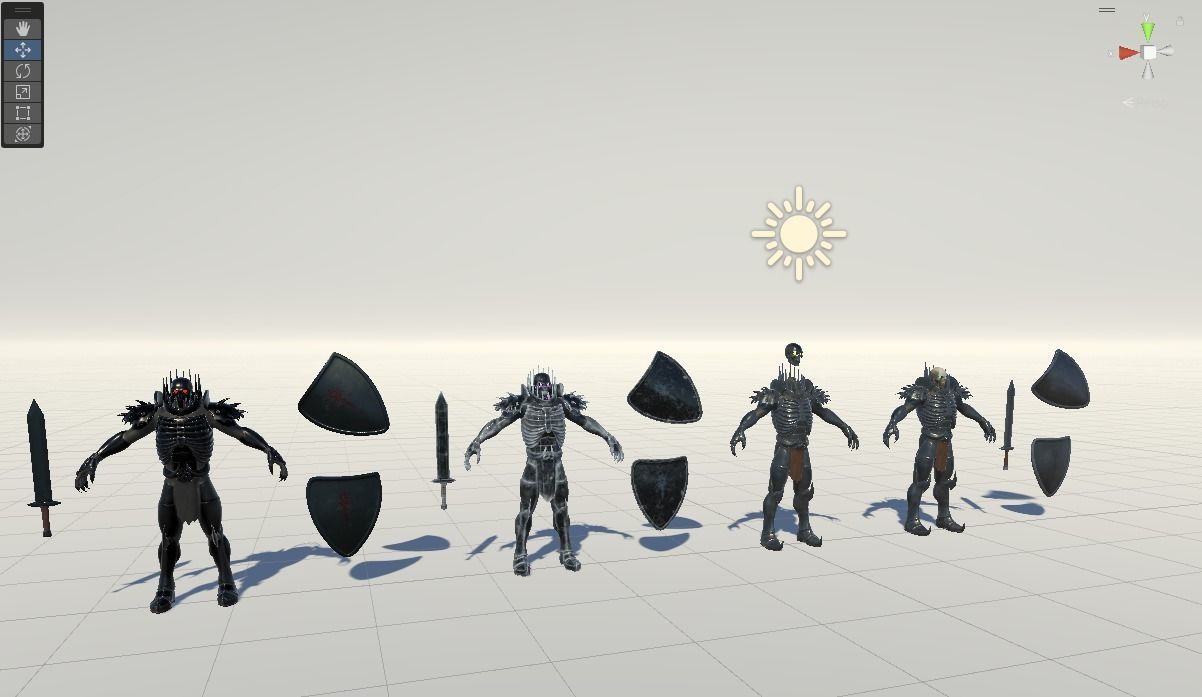 Skull Knight Low-poly 3D model_8