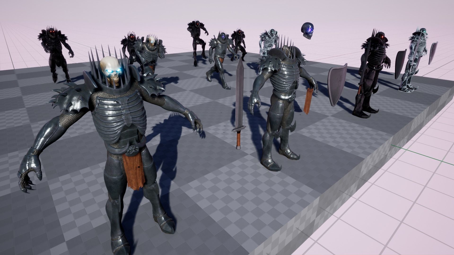 Skull Knight Low-poly 3D model_9