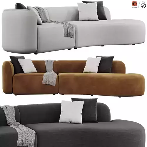 Design corner sofa  modern  comfortable glamor round  PORTOFINO