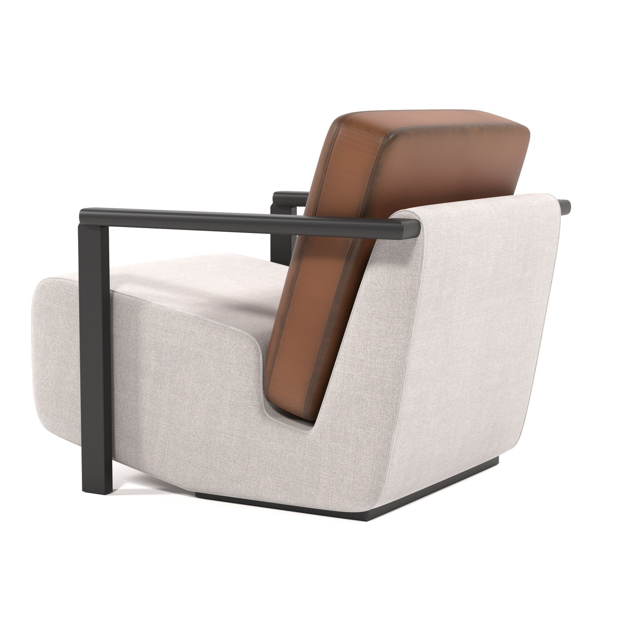 Fauteuil Franck Cuir 3D model_1