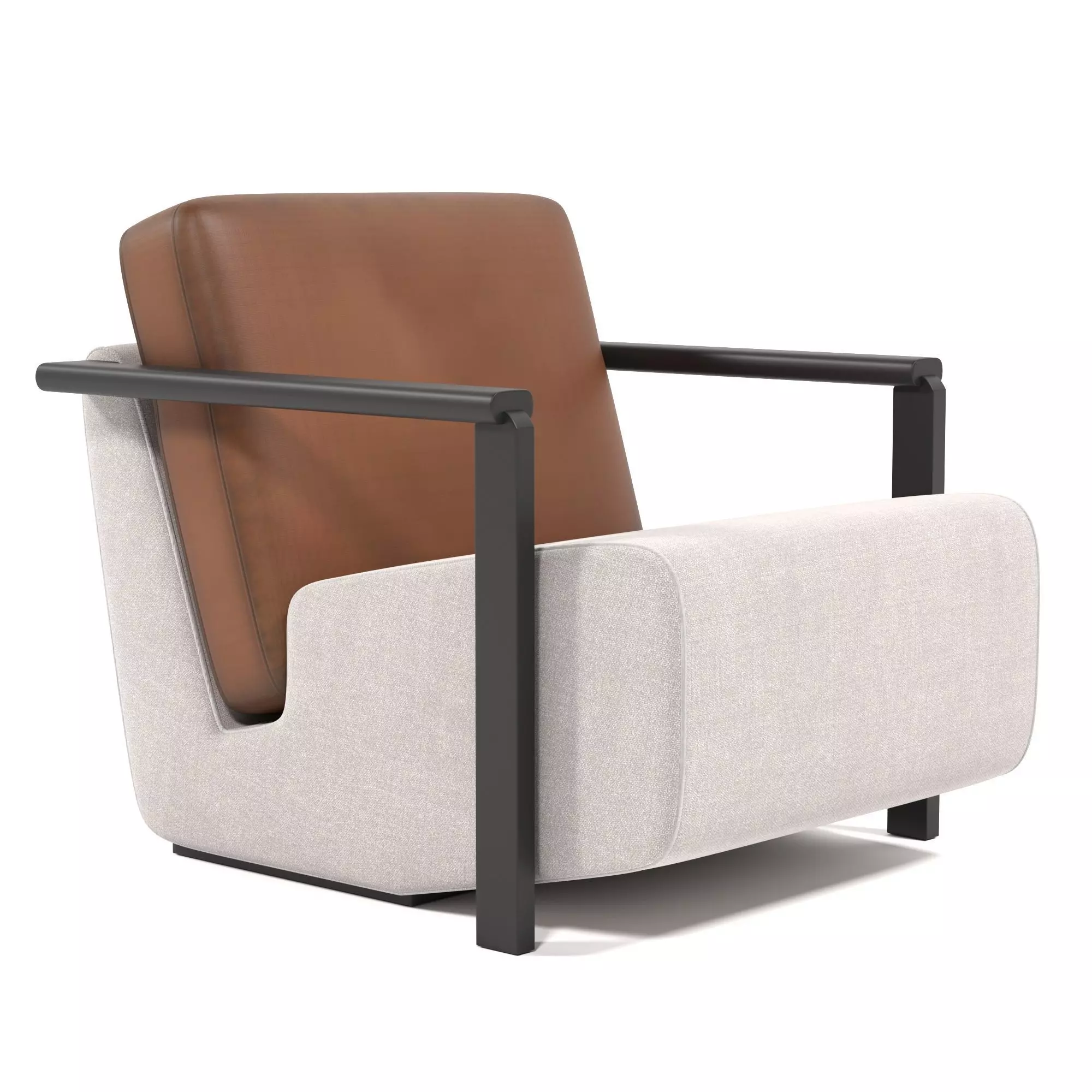 Fauteuil Franck Cuir 3D model_0