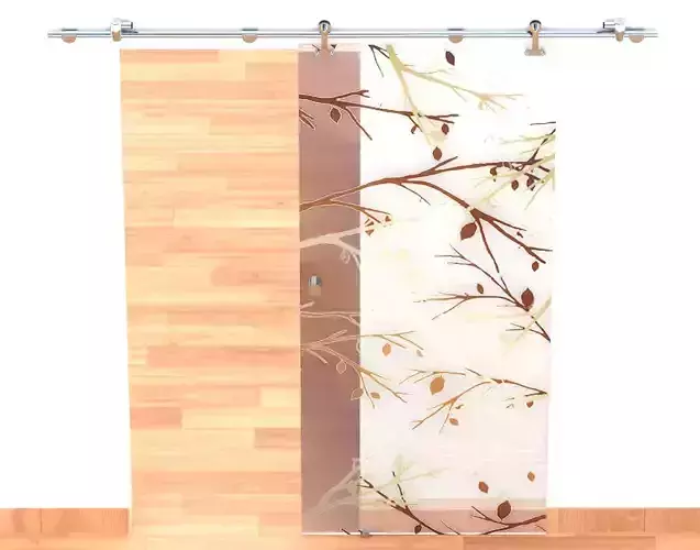 Sliding interior glass door