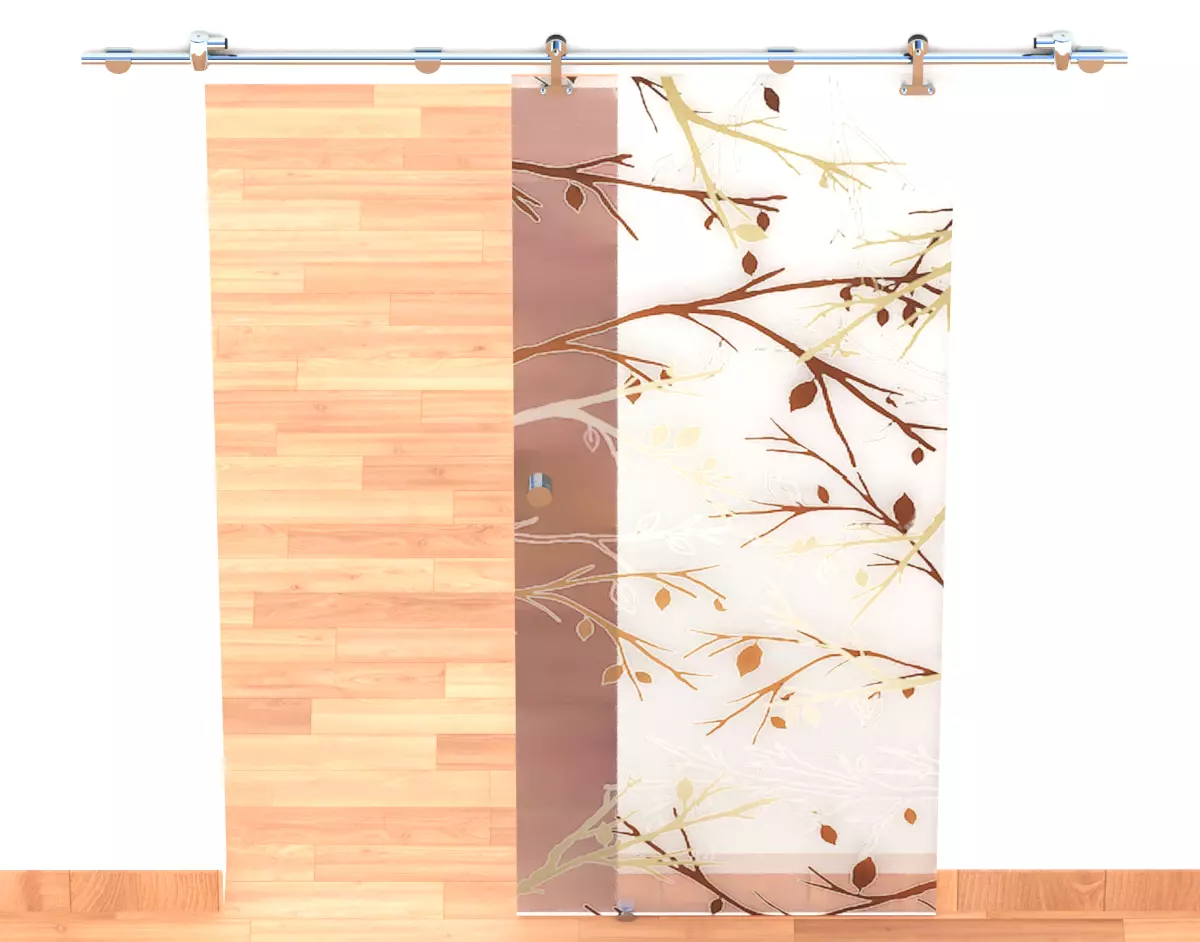 Sliding interior glass door 3D model