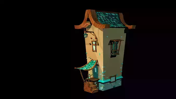 stylized high detail house