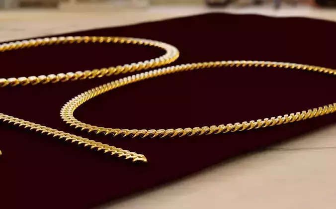 Cuban Chain Gold Necklace Design - 9 and 12 millimeters thick