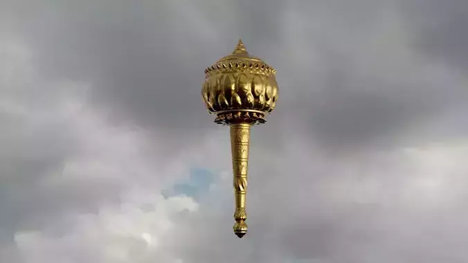 Legendary Weapon of the Gods Mace Hanuman Gada 3D Model 3D model