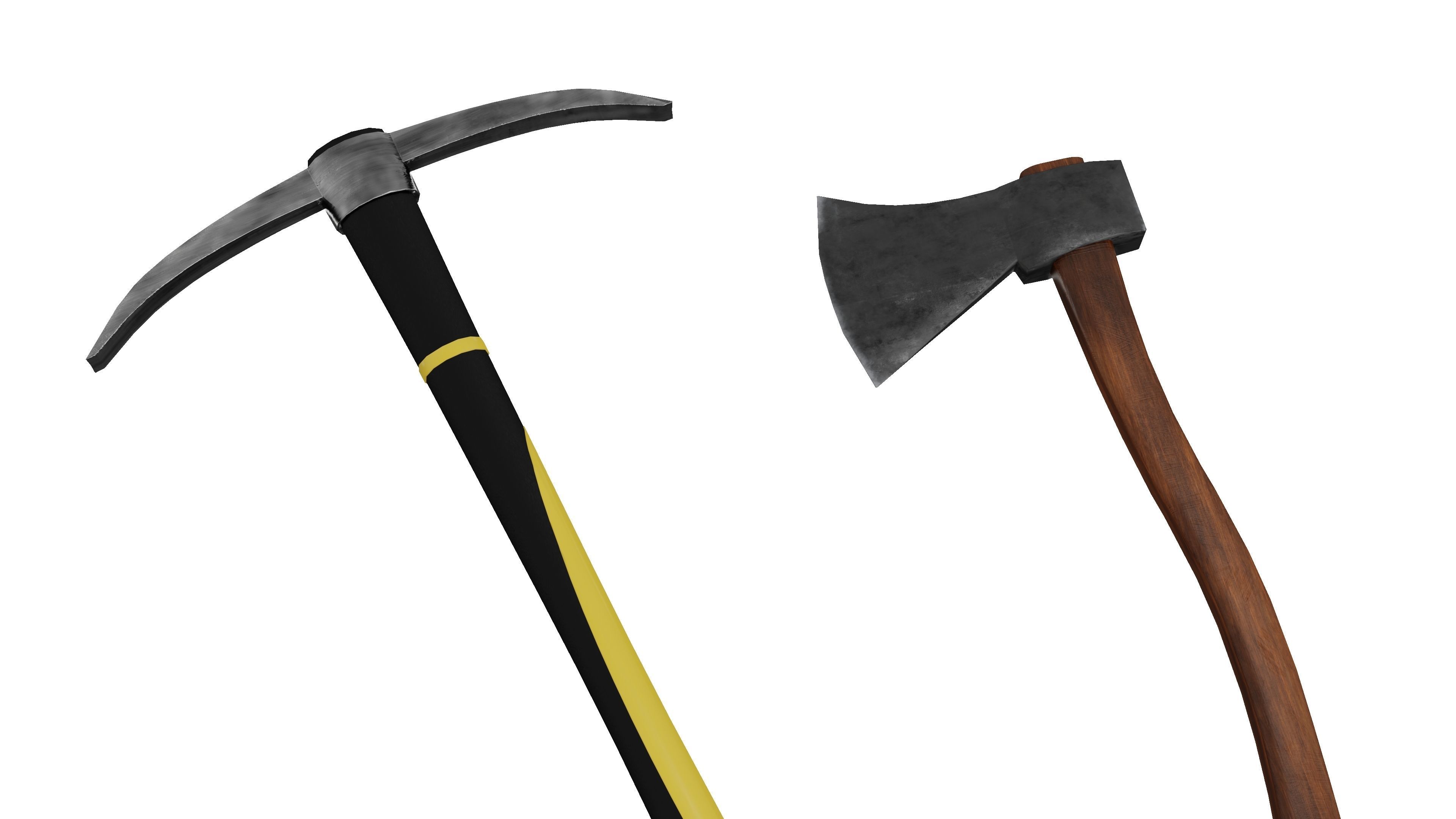 Melee Pack Low-poly 3D model_3