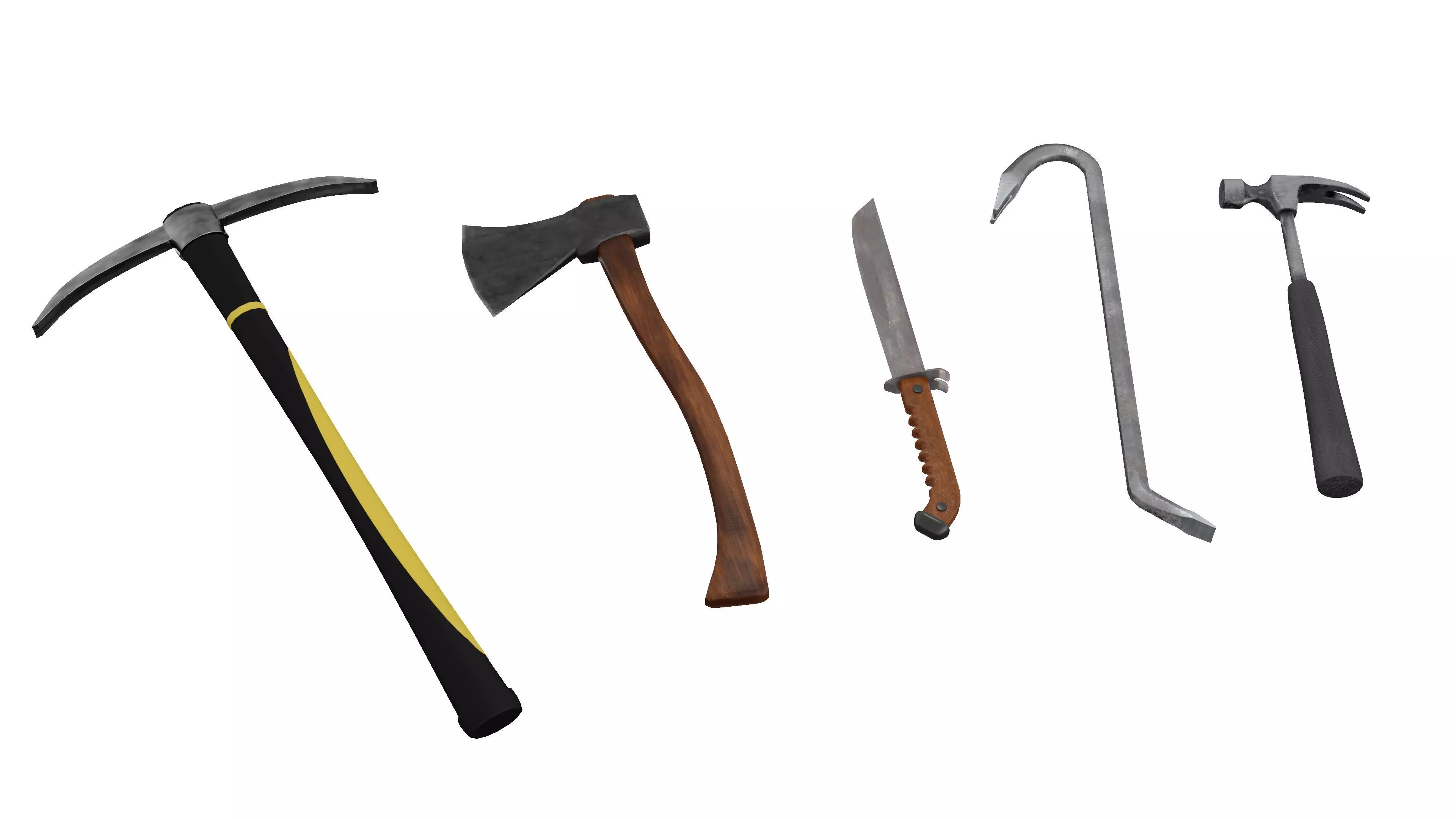 Melee Pack Low-poly 3D model_0