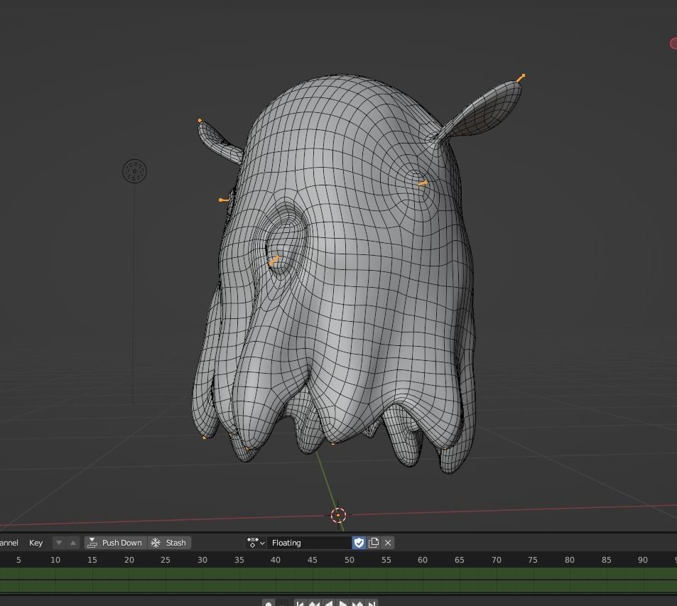 Grimpoteuthis - Dumbo Octopus - Ver 2024  Low-poly 3D model_14