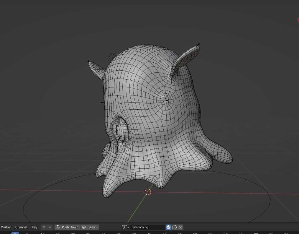 Grimpoteuthis - Dumbo Octopus - Ver 2024  Low-poly 3D model_15