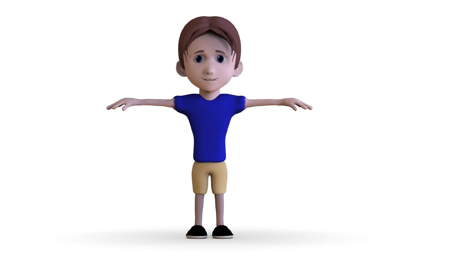 Boy Character  Low-poly 3D model_5