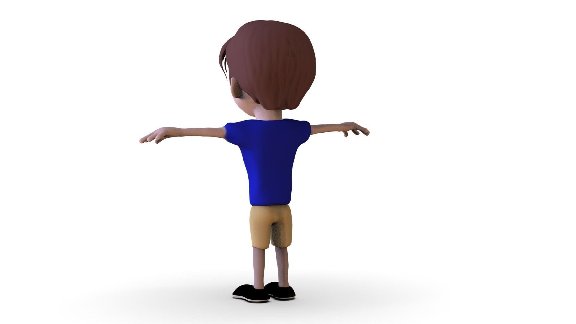 Boy Character  Low-poly 3D model_3