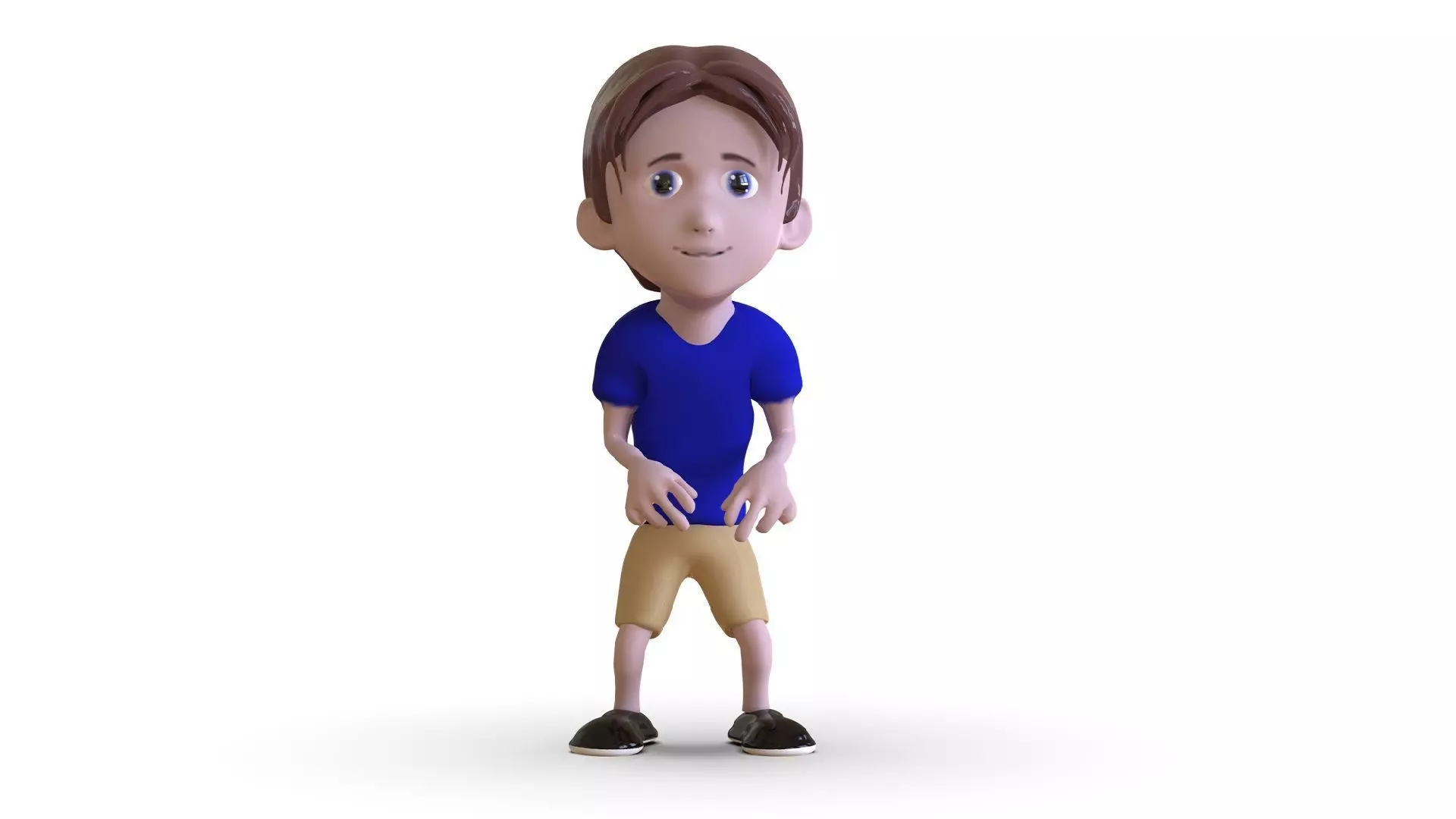 Boy Character  Low-poly 3D model_0