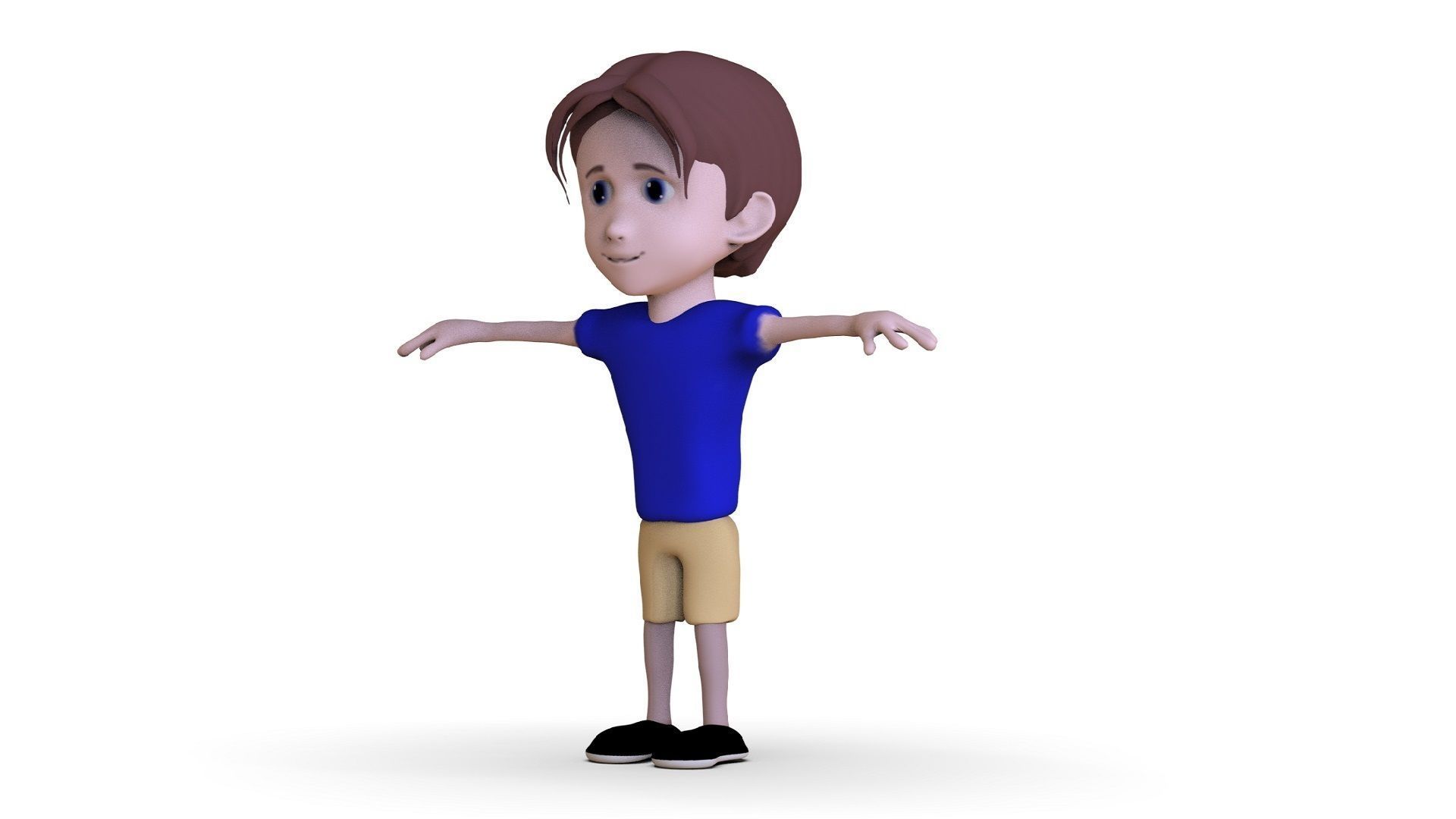 Boy Character  Low-poly 3D model_2