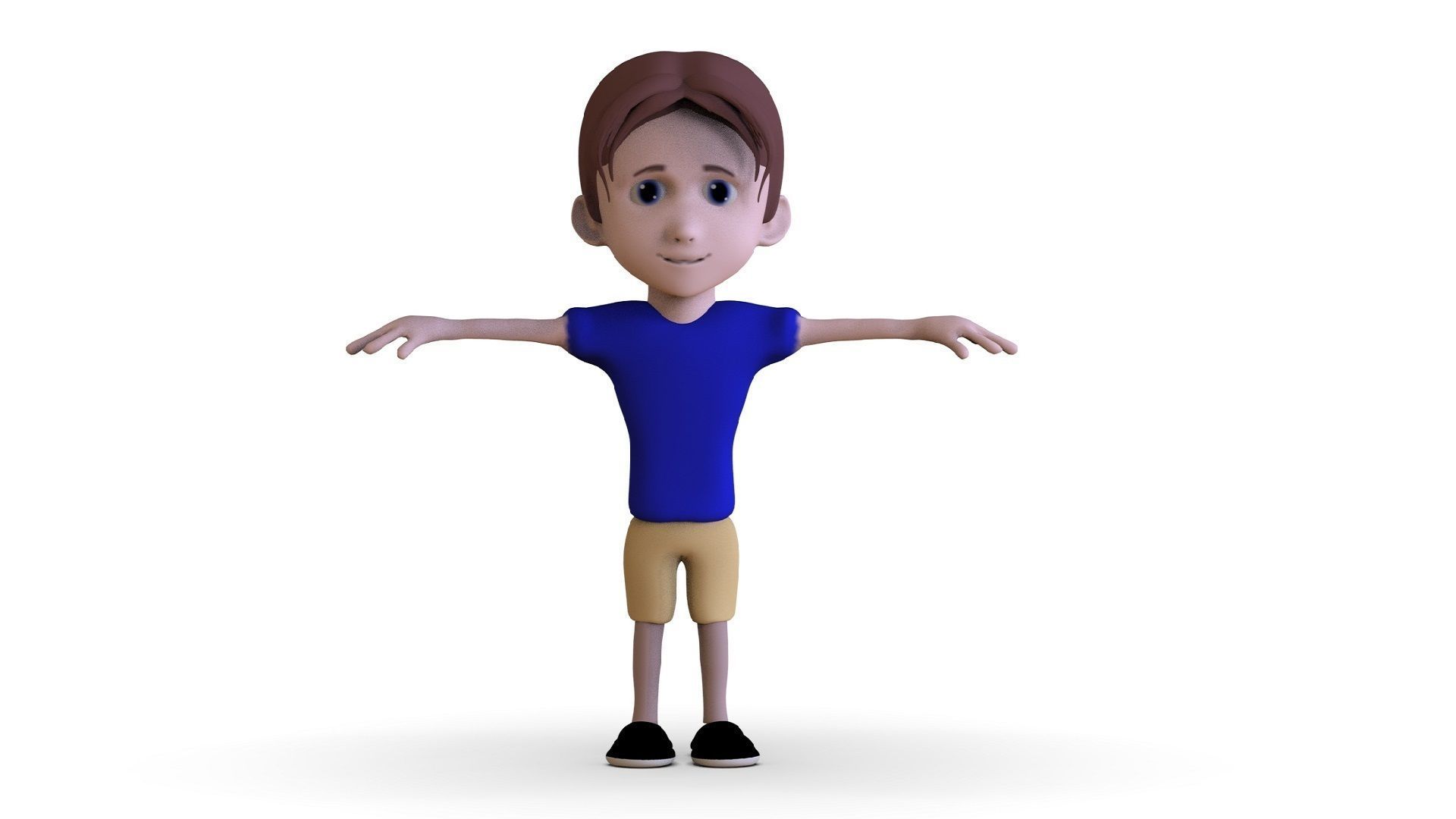 Boy Character  Low-poly 3D model_1