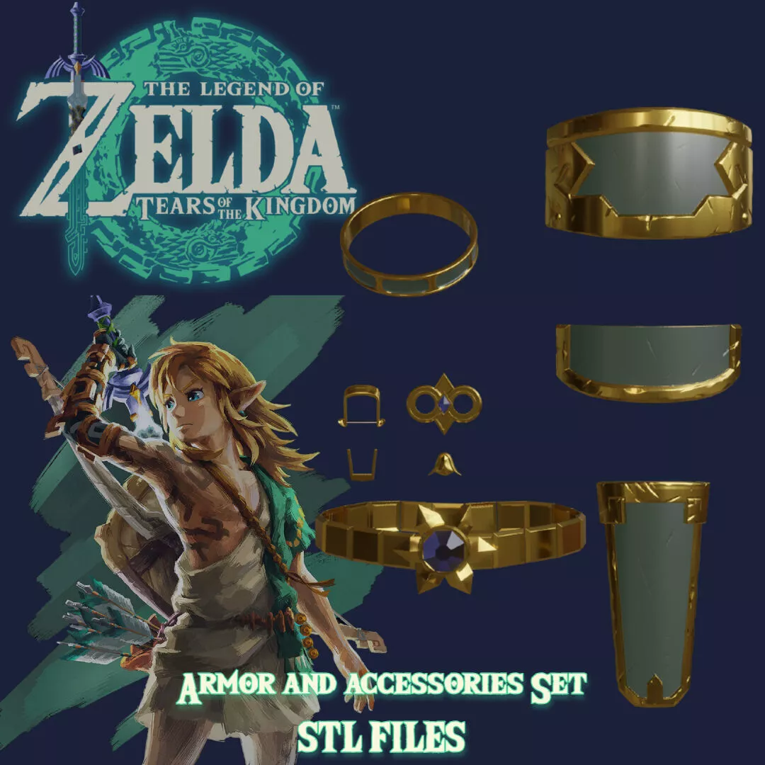 Zelda Light Armor Cosplay Set 3D print model