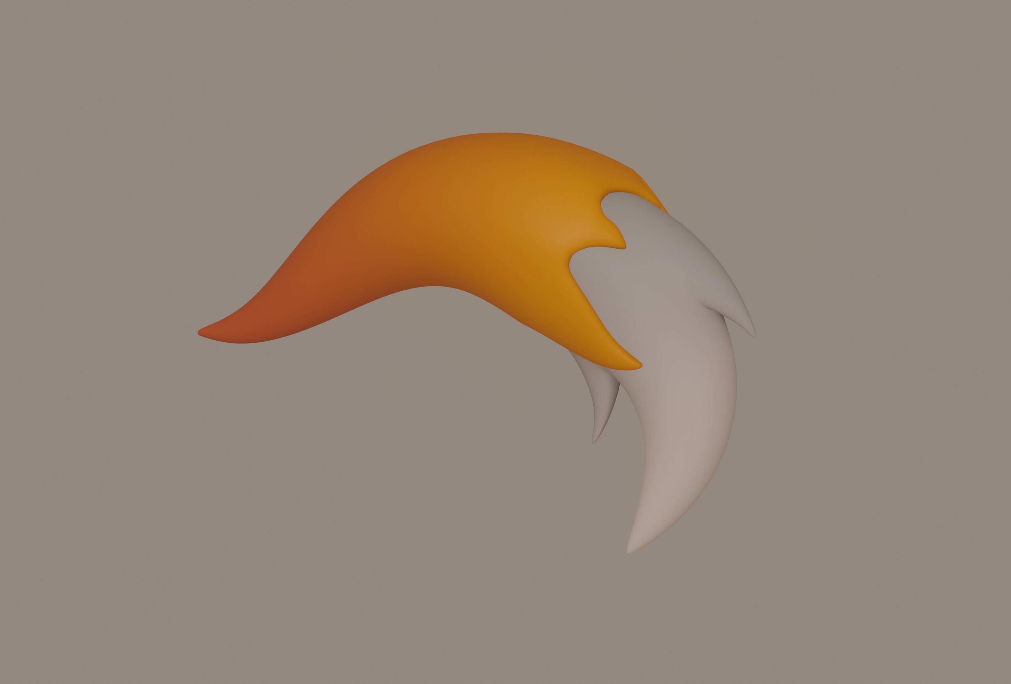 Fox Tail 3D model_2