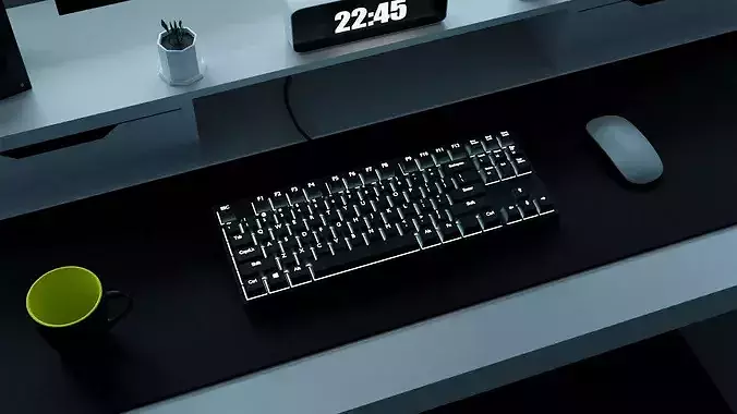 Modern Computer Desk 3 by Nikdox  3D model 7