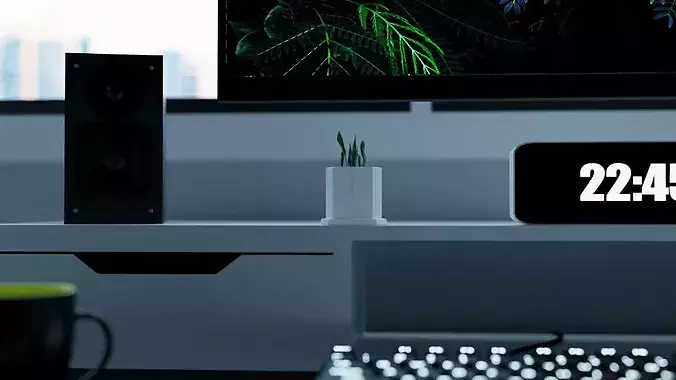 Modern Computer Desk 3 by Nikdox  3D model 6
