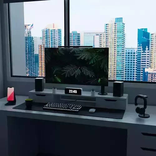 Modern Computer Desk 3 by Nikdox  3D model