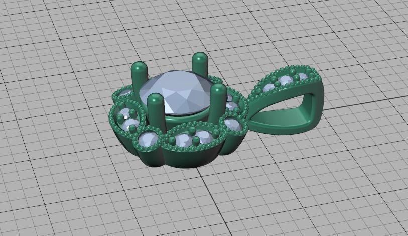 ArtDeco Halo-Ring  Studs Earring Pendant 3dprint models   3D Model Collection_39