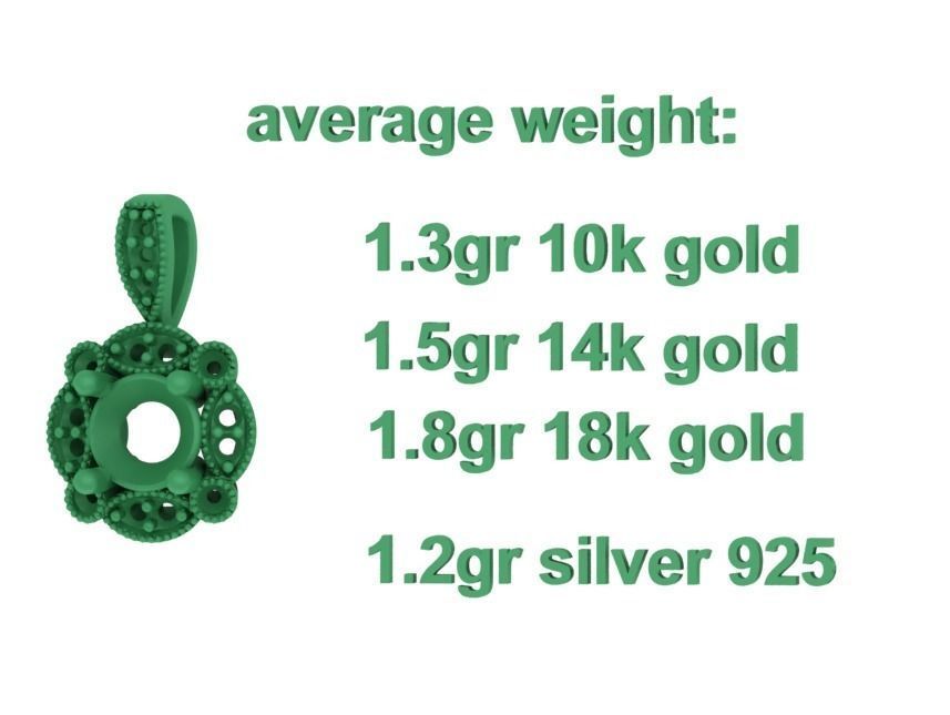 ArtDeco Halo-Ring  Studs Earring Pendant 3dprint models   3D Model Collection_13