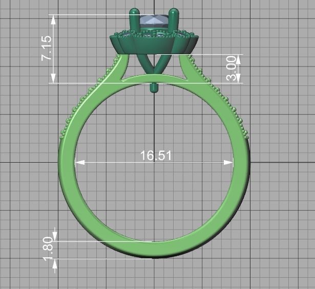 ArtDeco Halo-Ring  Studs Earring Pendant 3dprint models   3D Model Collection_33