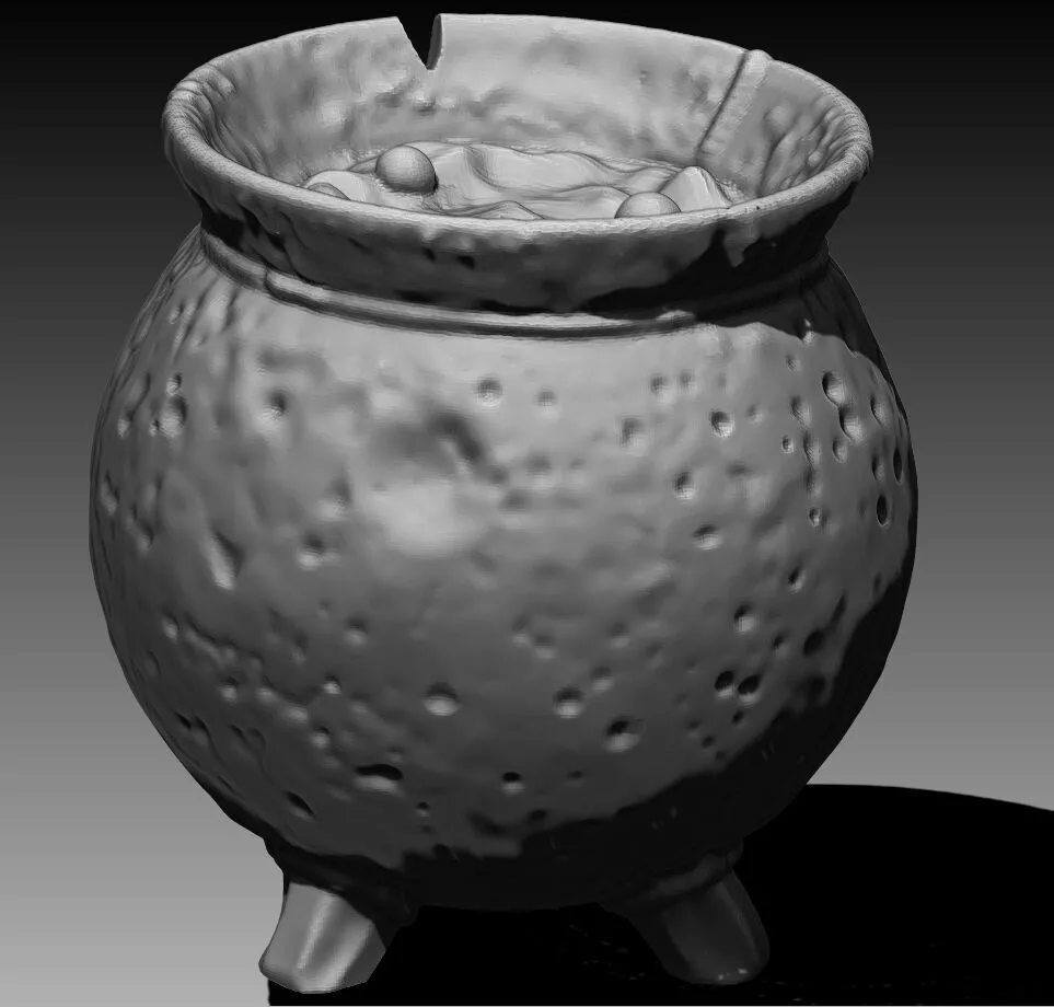 Cast iron Cauldron 3D print model
