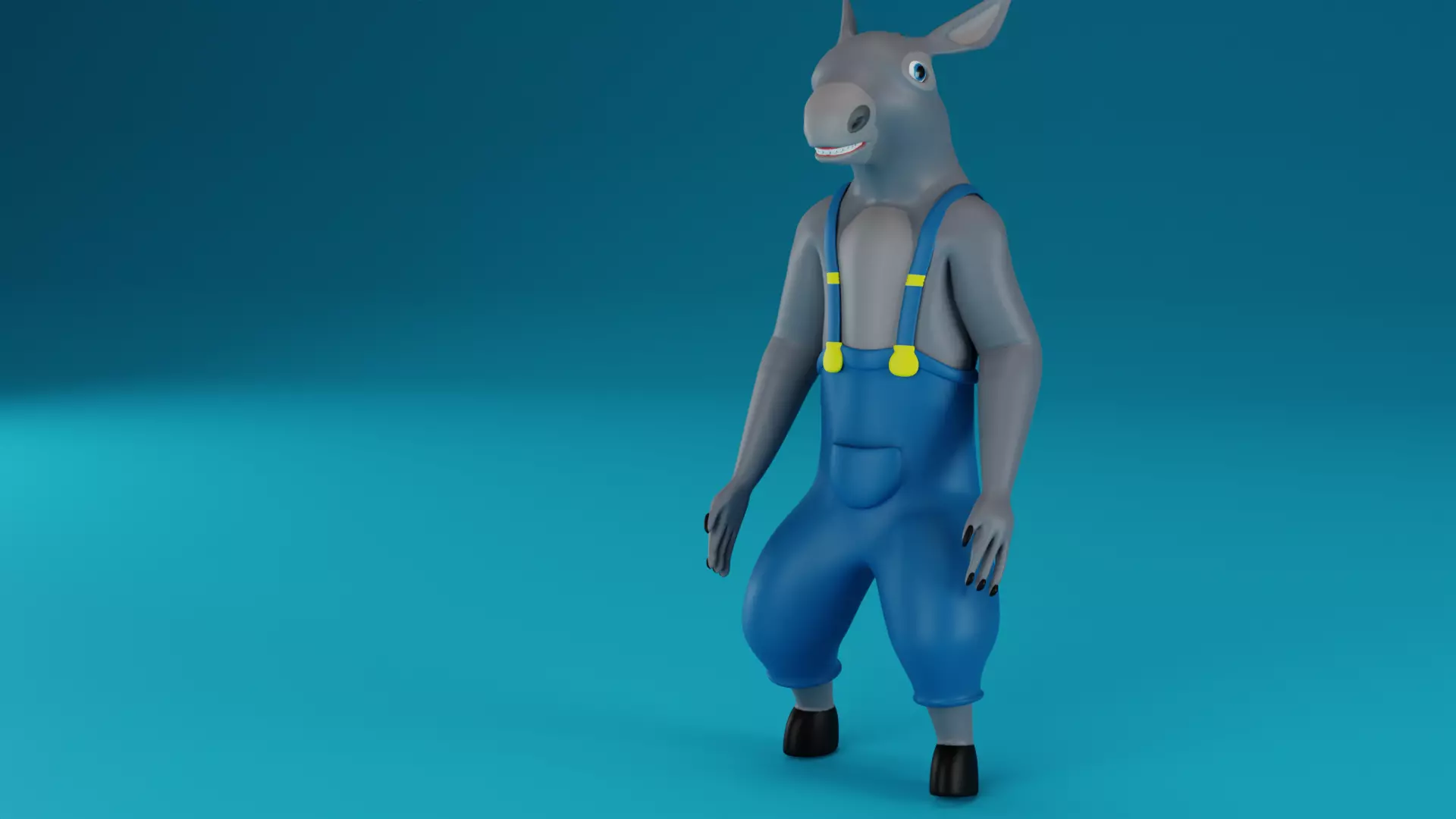 donkey  Free low-poly 3D model_0